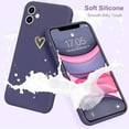 thumbnail image 6 of for iPhone 11 Phone Case Cute Slim Shockproof Case with Wireless Charging Support and Protection, Deep Purple, 6 of 14