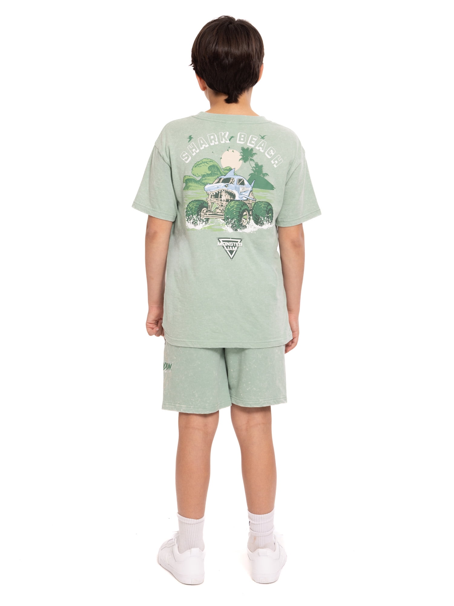 Monster Jam Boys Short Sleeve Graphic Tee and Matching Shorts Set, 2-Piece, Sizes 4-16