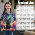 thumbnail image 7 of Uourmeti Colorful Planet Black Cat Kids Soccer Sweatshirt Quarter Zip Up Pullover Sweatshirts Athletic Sportswear Top for Sports Practice Gym Run Size 7-8, 7 of 7