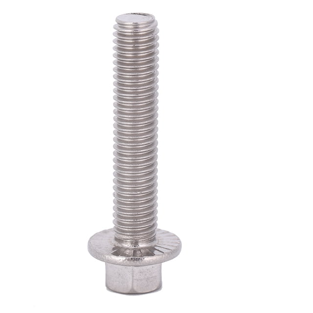 Tornillo de cabeza de arandela, 10 piezas M8 Tornillo de brida de acero inoxidable Tornillo de brida construido para durar
