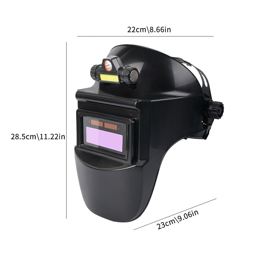 True Colorful Auto Darkening Welding Helmet with Light Set, Blue Light Blocking, Auto Darkening Welding Helmet, Welder Mask for TIG MIG ARC and Grind - Type B