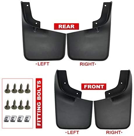 A-Premium Splash Guards Mud Flaps Mudflaps Replacement for Ford F-150 F150 2004-2014 with Factory Fender Flares 4-PC Set…