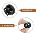 thumbnail image 4 of Plastic Spring Cord Lock, 10Pcs Shoe Lace Tie Locks Double Hole Slider Toggles Clip Fastener (Black), 4 of 6
