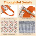 thumbnail image 4 of Pioneer Flower Floral Print Pattern Insulated Lunch Bag for Women & Adults,Large Portable Soft Cooler Lunch Bag,Thermal Food Storage Tote with Pearl Cotton,8.66L,8.75x5.75x9.5 Inch, 4 of 6