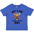 thumbnail image 3 of Inktastic Artist Just A Girl Who Loves Art Girls Toddler T-Shirt, 3 of 5
