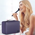thumbnail image 2 of My Travel Dream Travel Makeup Bag for Women,Waterproof Leather Cosmetic Bag Portable Toiletry Bag,Travel Case,Cosmetic Organizer Tools, 2 of 10