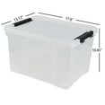 thumbnail image 5 of Knifefish 34 L Clear Plastic Storage Bins Box with Lid, Stackable Lidded Storage Bin Container with Wheels and Secure Latching Buckles, 4 Packs, 5 of 11