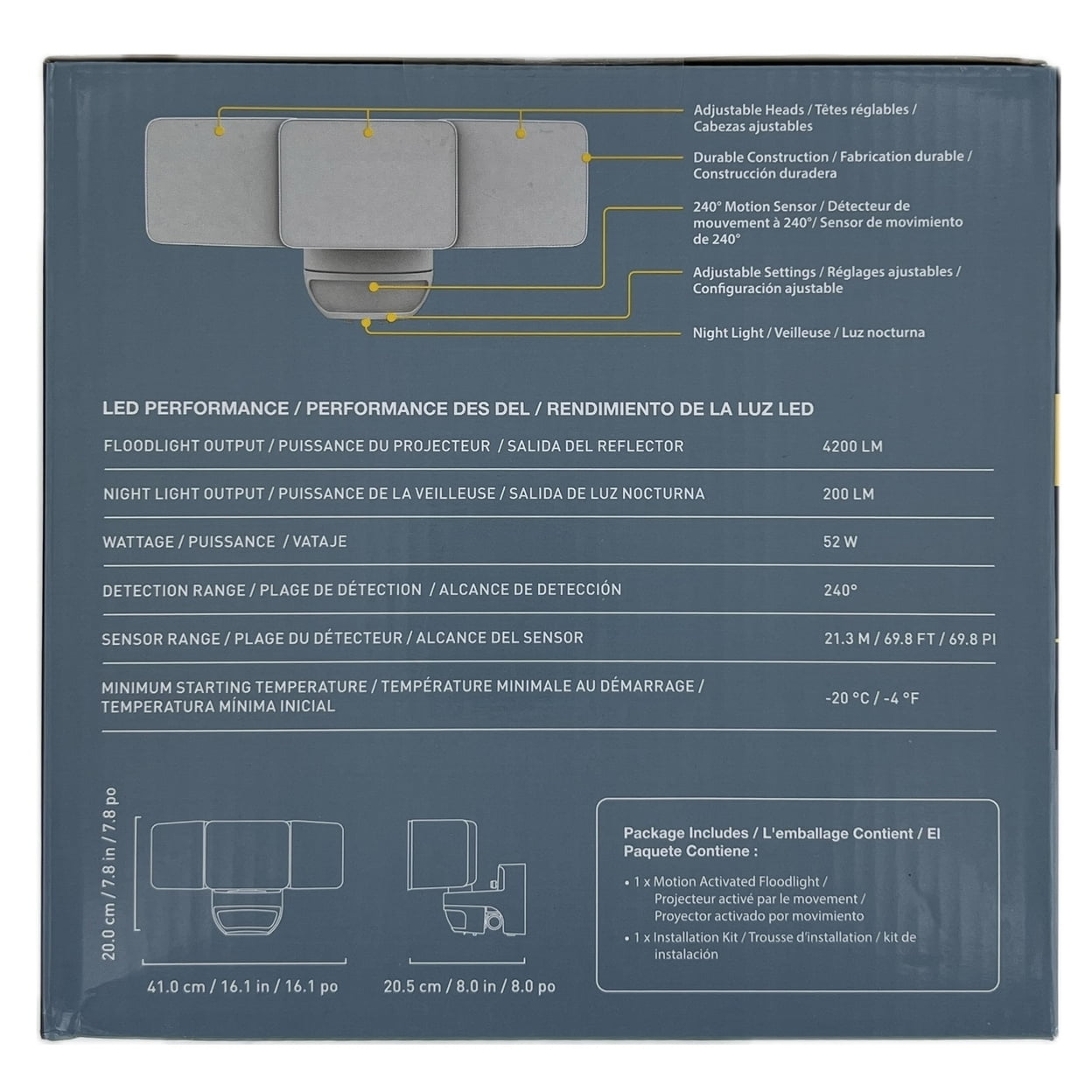 KODA Motion Activated 4200 Lumen LED Floodlight