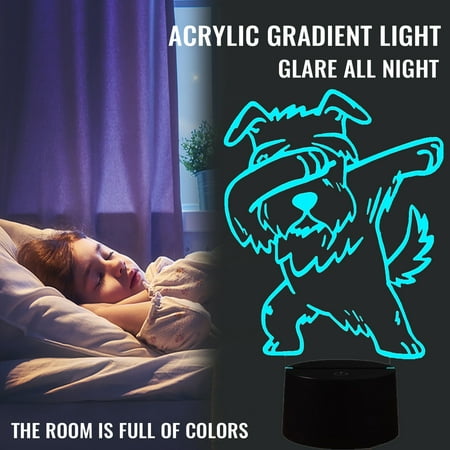 

Ycolew Kitchen Gadgets Cooker Creative Desktop Night Light Crack Remote Control 16 Color Dog Shape 3D Light Home & Kitchen Clearance