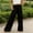 Black women wide leg cargo pants a1, variant on Cagogo Women Wide Leg Elastic Waist Pants with Pockets Casual Loose Long Cargo Pants Summer Beach Vacation Trousers Flowy Travel Lounge Bottoms, Purple M