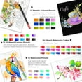 thumbnail image 4 of TEMOGU-Art Set, 140 Pieces Drawing and Painting Supplies, Colored Pencils, Watercolor, Sketchbook, Coloring Book with Case, 4 of 4