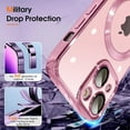 thumbnail image 4 of Case for iPhone 15 Plus Case [Compatible with MagSafe] Full Camera Protection Clear Plating Luxury Cover for Women Men Soft TPU Bumper Drop Protective Phone Case (6.7"),Pink, 4 of 12