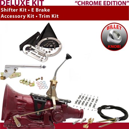 American Shifter C6 Shifter Kit Chrome 8 in. E Brake Cable Clamp Trim Kit for ED0F0