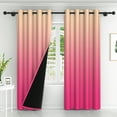 thumbnail image 2 of Lfeey Room Blackout Grommet Curtains for Living Room, 2 Panels, Pink, 42x63 inches, 2 of 6