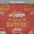 thumbnail image 5 of Beach Theme Chair Seating Cushion Set of 4, Gone Surfin Aloha Time Calligraphy with a Vintage Surf Wagon, Seat Pads for Office with Anti-slip Backing, 16"x16", Dark Yellow Paprika, by Ambesonne, 5 of 5