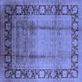 thumbnail image 1 of Ahgly Company Indoor Square Oriental Blue Industrial Area Rugs, 3' Square, 1 of 4
