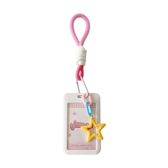 Lovely Photocard Holder Keychain Banks Cards Holder Protective Sleeves Credit Card Holder Protector Pendant Keychain