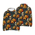 thumbnail image 6 of Bingfone Halloween Skull Men's Drawstring Hoodie Long Sleeve Pocket Sweatshirts-Large, 6 of 6