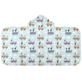 thumbnail image 5 of Yayeee Kids Hooded Towel with Hand Pockets Beach Soft Absorbent Bath Wrap 50 x 23.5 inch, Colorful Trains, 5 of 5