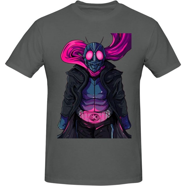Kamen Rider Shirt Men's Personalised Crew Neck Short Sleeve T Shirt Cool Casual Tops Deep Heather