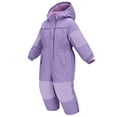 thumbnail image 6 of ZACPNCV Snow Suit for Kids Boys Girls One Piece Snowsuit Waterproof Windproof Winter Outdoor Overalls Snowboarding Ski Suits Purple 1-2 Years, 6 of 9