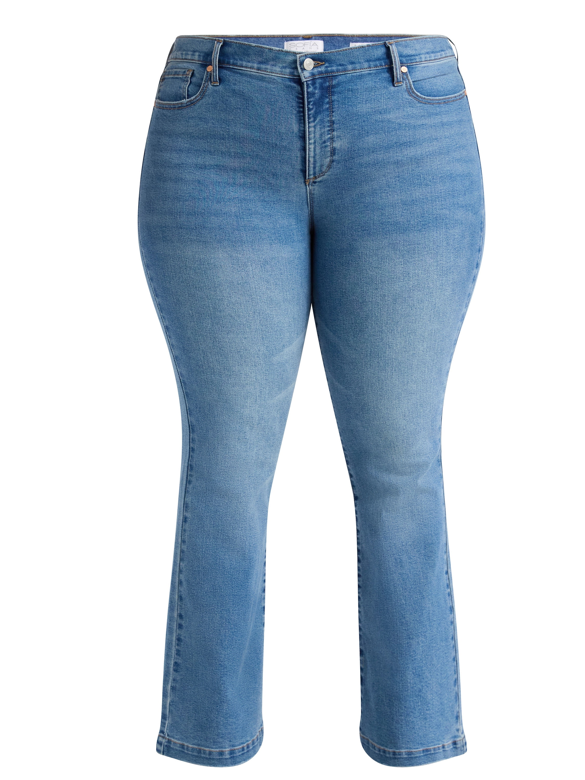 Sofia by Sofia Vergara Women's and Women's Plus Melisa Flare High Rise Jeans, 30.5", 32.5" and 34.5" Inseams, Sizes 0-28