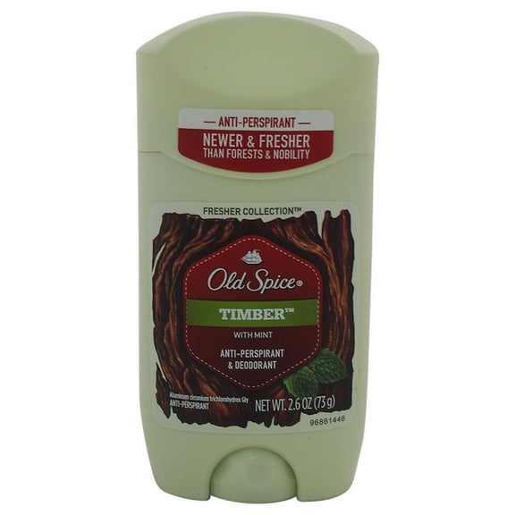 Old Spice Fresher Collection Invisible Solid Men's Antiperspirant and Deodorant, Timber, 2.6 Ounce