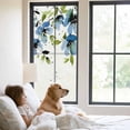 thumbnail image 3 of Blue Green Spring Floral Window Privacy Film, Weeping Botanical Summer Static Cling UV Sun Blocking Tint Film Heat Control Windows Films for Bedroom Bathroom, Window Stickers 23.6"x59", 3 of 8