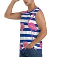 thumbnail image 3 of Bixox Men's Pink Flamingo Printed Shirt Sleeveless Fitness Tank Top-Medium, 3 of 7