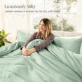 thumbnail image 3 of Bare Home Organic Cotton Duvet Cover Set - 400 Thread Count - Sateen Weave - Twin/Twin XL, Willow, 2-Pieces, 3 of 10