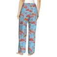 thumbnail image 3 of Uemuo Flamingo Pattern Women's Wide Leg Palazzo Lounge Pants with Pockets Light Weight Loose Comfy Casual Pajama Pants-Large, 3 of 9