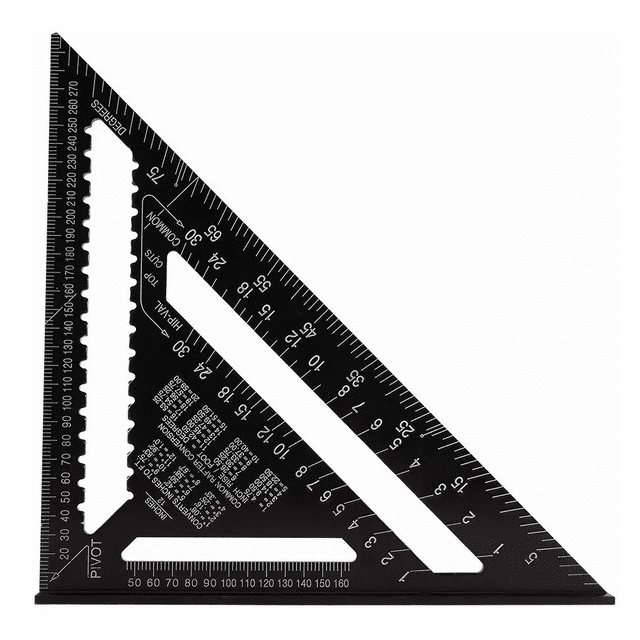 Escuadra Rapida Universal Aluminio 12 30cm Para Carpintero Negro