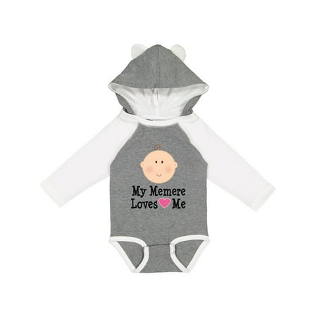 

Inktastic Me Memere Loves Me Grandchild Gift Baby Girl Long Sleeve Bodysuit