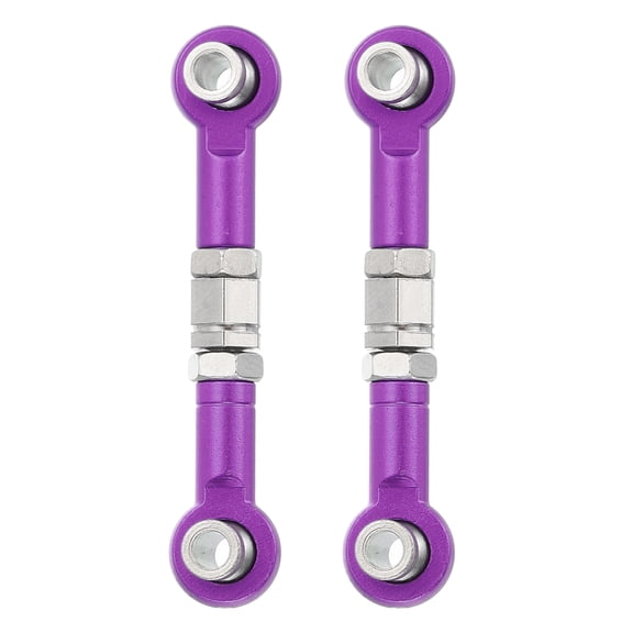 Uxcell 2 Pcs Steering Servo Turnbuckle Rod RC Aluminum Alloy Linkages for HSP 1/10 94123 On-Road RC Car (Purple, 38mm)