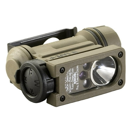 Streamlight 14512 Sidewinder Compact II Military Model Angle Head Flashlight, Head Strap and Helmet Mount Kit,