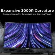 Deco Gear, VIEW390, Curved Gaming Monitor, Anti-Glare, Portable, 2560x1440, 1ms MPRT, 165Hz, Black/39