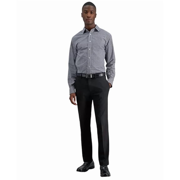 Kenneth Cole Reaction Mens Slim fit Dress Pants 36 / 30 Black Solid Stretch
