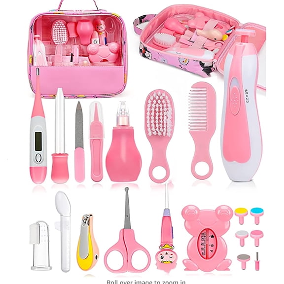 RAGUPEL Baby Grooming Kit,20 in 1 Newborn Baby Essentials for Newborn Infant Toddlers,Pink