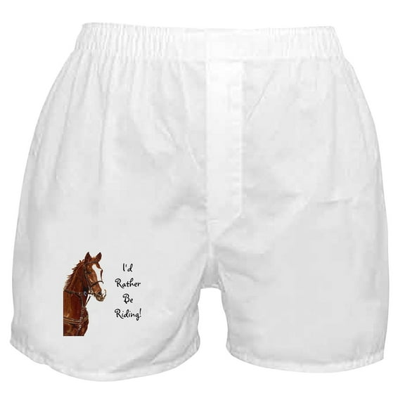 CafePress - Id Rather Be Riding! Horse Boxer Shorts - Men's Novelty Boxer Shorts