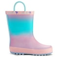 thumbnail image 2 of Bocca Kids Rain Boots Purple Mermaid Rain Boots For Girls with Handles 12M, 2 of 7