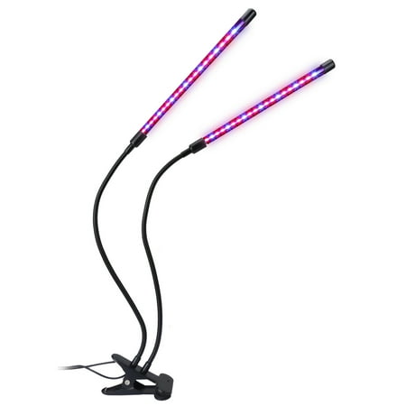 

Walmeck 20W 40LEDs Grow with Blue Red Bulbs 3912H Timer 9 Brightness Leves for Indoor Plant Seedlings Sunlike Full Spectrum Adjustable Gooseneck Plant Growing Lamps