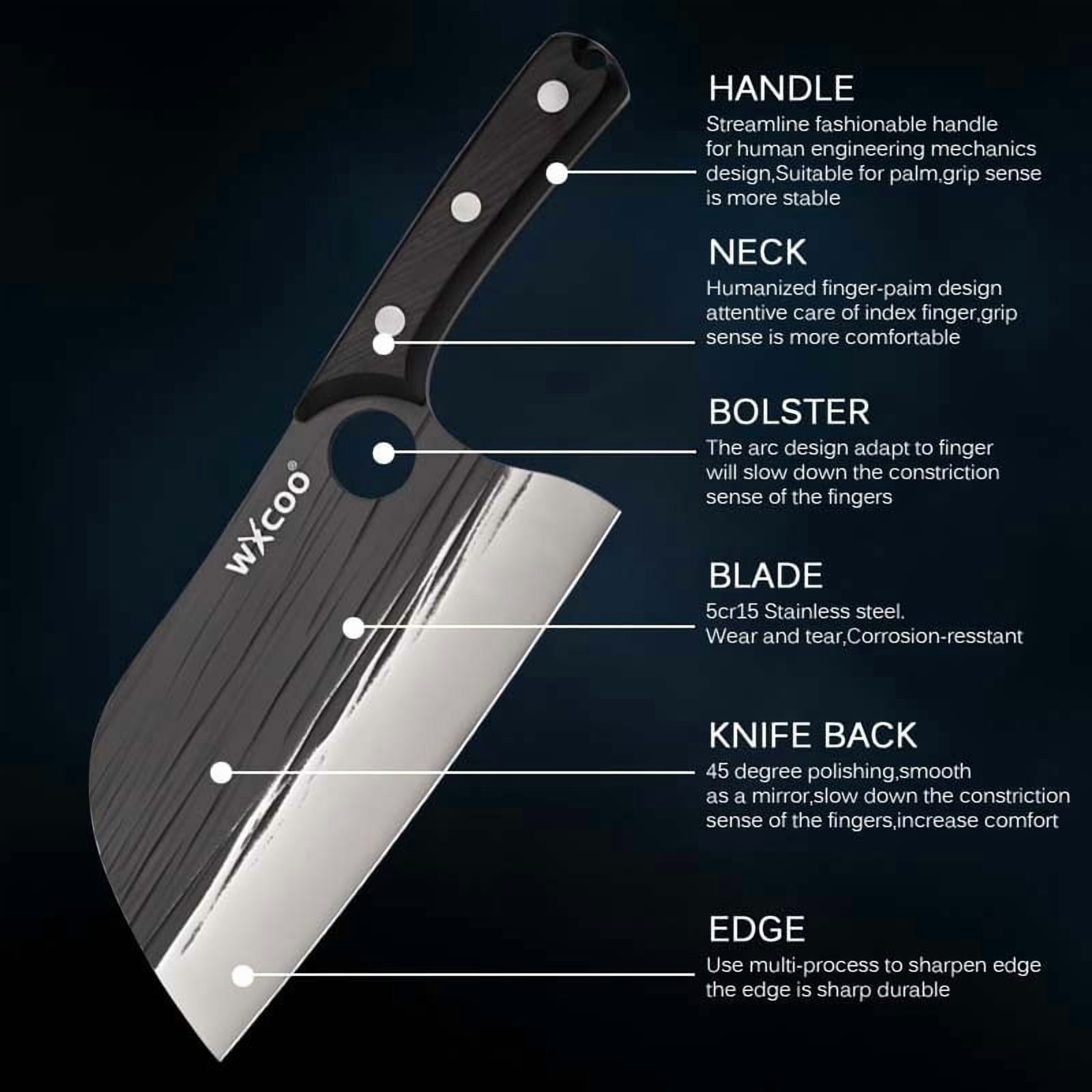 1PC/2PCS Stainless Steel Boning Knife Household Cooking Tools Meat Cleaver Knife Butcher Knife Utility Knife Kitchen Chef Knife Cooking Knife For Kitchen Convenience Vegetable Chopper