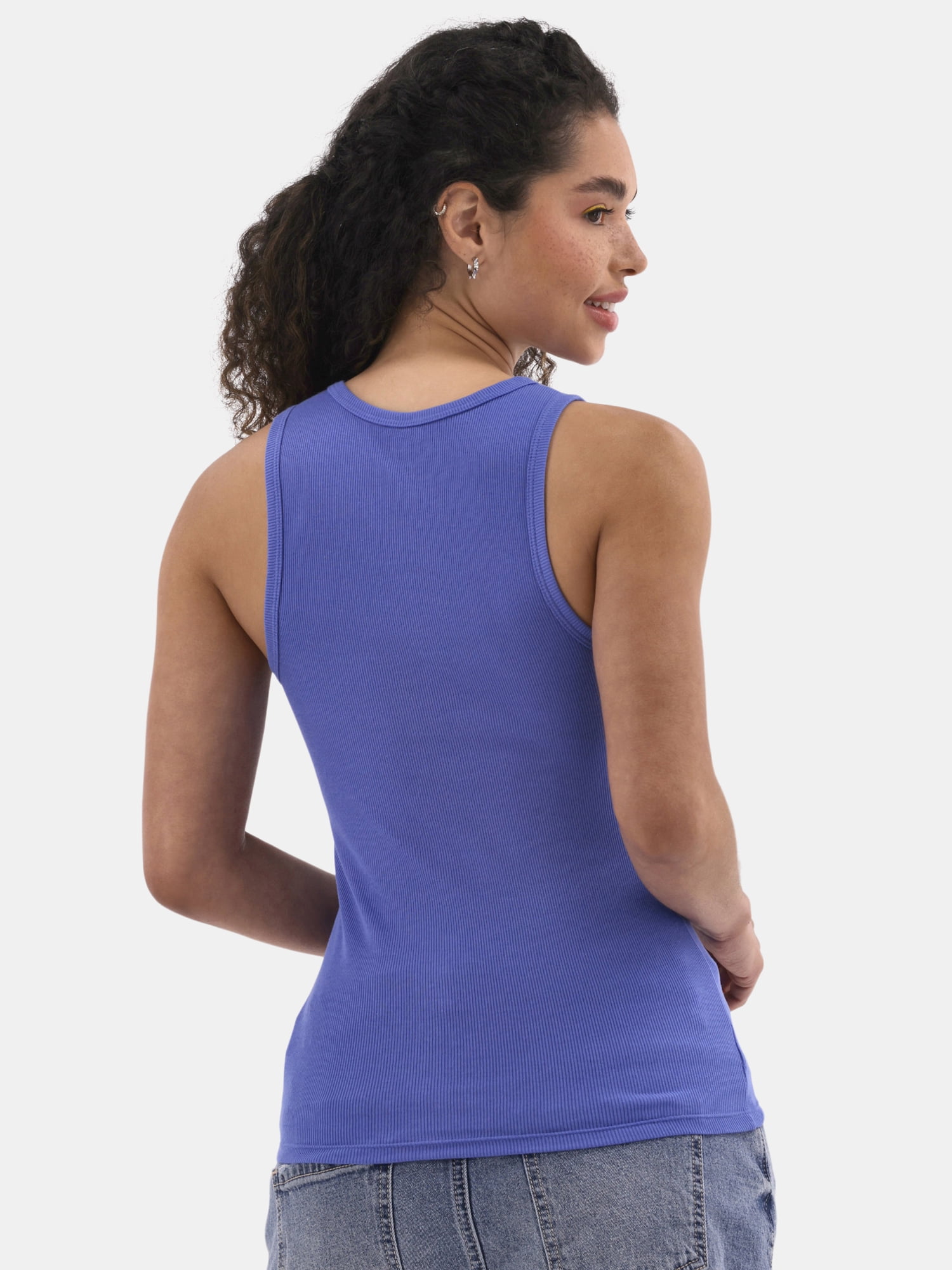 No Boundaries Ribbed High Neck Tank Top, Women's