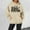 Khaki, variant on Women's Letter Printed Round Collar Pullover Street Long Sleeve Pullover Hoodie Casual Jacket Women Sweat Shirts Long Women S Hoodies Thin Tunic Hoodie Woman Zip up Hoodie Drawstring Top Women's Small
