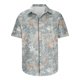 thumbnail image 3 of Camisas de Manga Corta de los Hombres Casual Hoja Impresión Solapa Superior, Mezcla de Poliéster/Spandex de la Moda para la Fiesta Y la Playa, 3 of 5