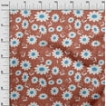 thumbnail image 3 of oneOone Viscose Jersey Orange Fabric Florals Sewing Craft Projects Fabric Prints By Yard 60 Inch Wide, 3 of 7