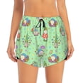 thumbnail image 4 of Lsque Spring Gnome Printed Women's Running Shorts with Liner Pockets,Elastic Quick Dry Workout Athletic Gym Yoga Shorts,Womens High Waist Shorts-, 4 of 9