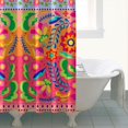 thumbnail image 4 of Boho Floral Shower Curtain 72x72 Inches - Tropical Leaves, Vintage Botanical Print, Waterproof Fabric for Chic Bathroom Decor, Modern Farmhouse & Bohemian Style, 4 of 5