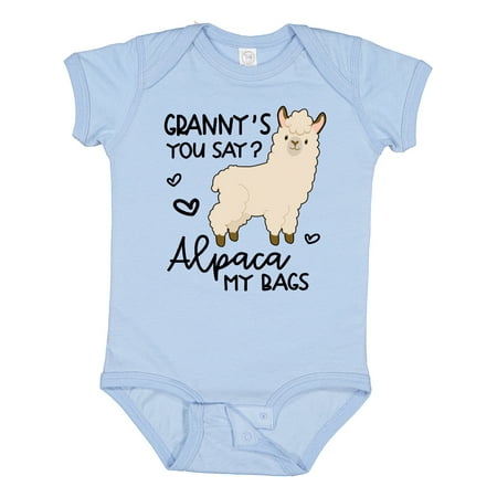 

Inktastic Granny s You Say Alpaca My Bags Gift Baby Boy or Baby Girl Bodysuit