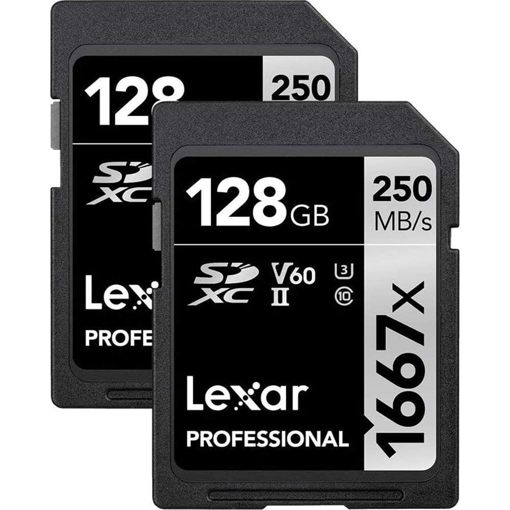 once dash shy Lexar 128GB Professional 1667x UHS-II SDXC Memory Card (2-Pack) -  Walmart.com